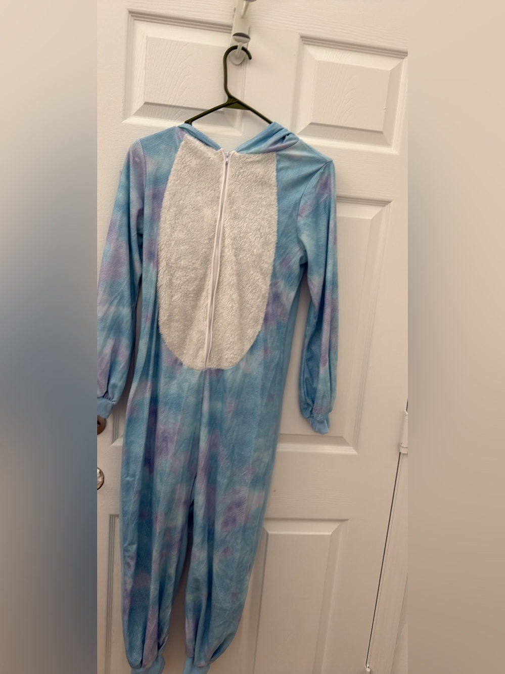 Kids Blue Tie-Dye Hooded Onesie with White Front Panel Bundle